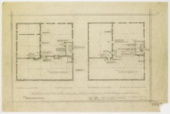 First and second floor plans.
