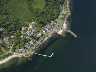 General oblique aerial view centred on the Ferry Terminal, taken from the ENE.