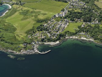 General oblique aerial view of Carradale, taken from the ENE.