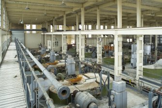 Interior.  View across first floor showing beaters in the pulping and blending house.