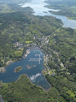 General oblique aerial view centred on the village, taken from the NE.