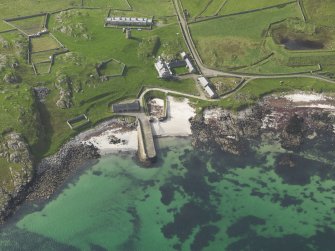 General oblique view centred on Hynish, taken from the ENE.