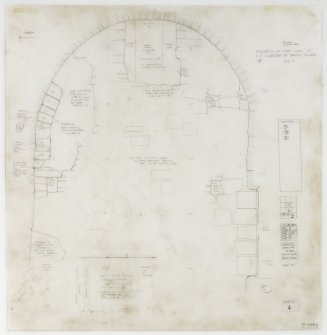 Excavation drawing : continuation of elevation of east wall of south east chamber of David's Tower.