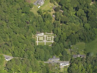 General oblique aerial view of Shambellie House and policies, taken from the S.