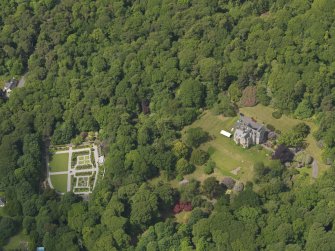 General oblique aerial view of Shambellie House and policies, taken from the E.