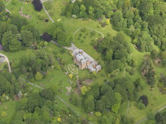 Oblique aerial view of Threave House, taken from the SSW.