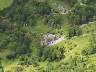 Oblique aerial view of Threave House, taken from the E.