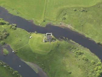 Oblique aerial view of Threave Castle, taken from the NE.