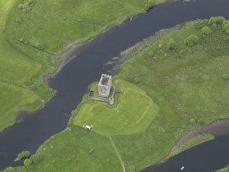 Oblique aerial view of Threave Castle, taken from the SE.