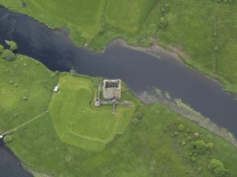 Oblique aerial view of Threave Castle, taken from the NE.