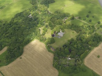 General oblique aerial view of Argrennan House and policies, taken from the SSE.