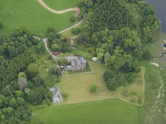 Oblique aerial view of Cumstoun House, taken from the S.