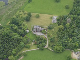 Oblique aerial view of Cumstoun House, taken from the NNW.