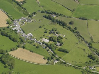 General oblique aerial view of Dundrennan, taken from the WSW.