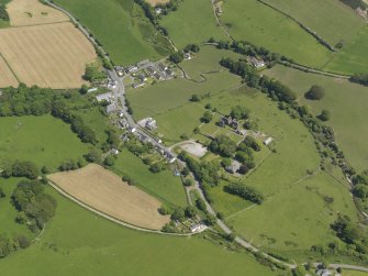 General oblique aerial view of Dundrennan, taken from the W.