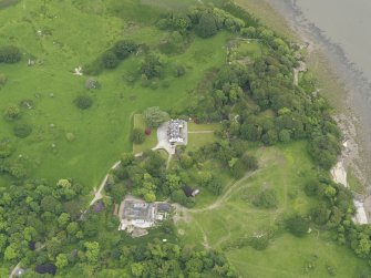 Oblique aerial view of Ardwall House and steading, taken from the WNW.