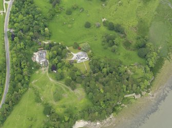 Oblique aerial view of Ardwall House and steading, taken from the SSW.