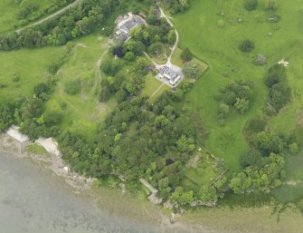 Oblique aerial view of Ardwall House and steading, taken from the SSE.