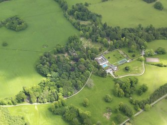 General oblique aerial view of Gelston Castle and policies, taken from the W.