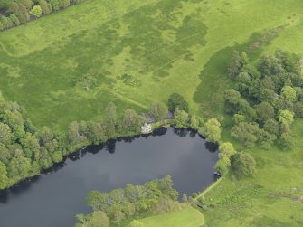 Oblique aerial view of Kinmount House bathing house, taken from the W.