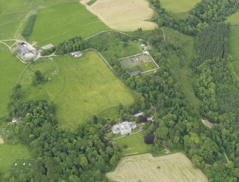 General oblique aerial view of Kirkdale House, taken from the SSW.