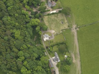 General oblique aerial view of Barholm Castle, taken from the N.