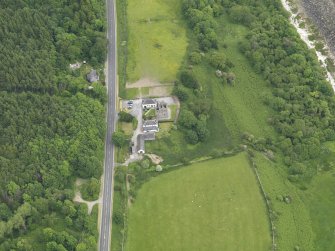 General oblique aerial view of Carsluith Castle, taken from the NW.