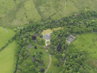 Oblique aerial view of Cumloden and policies, taken from the SSE.
