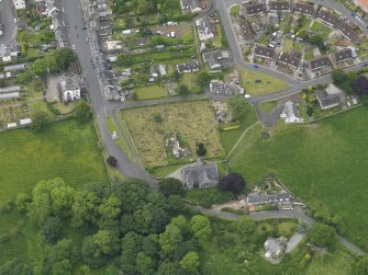 Oblique aerial view centred on Wigtown Parish Church, taken from the ENE.