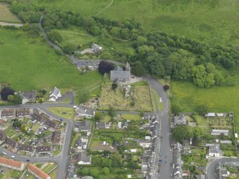 Oblique aerial view centred on Wigtown Parish Church, taken from the WSW.