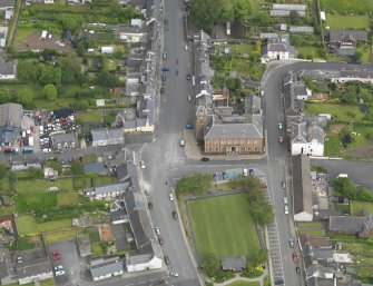 Oblique aerial view centred on Wigtown County Buildings, taken from the WSW.