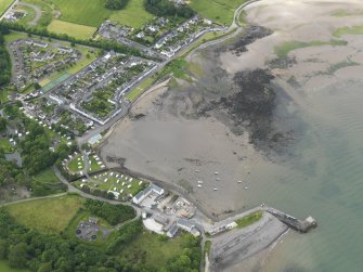 General oblique aerial view of Garlieston, taken from the SE.