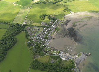 General oblique aerial view of Garlieston, taken from the SSE.