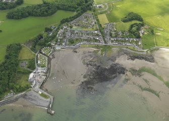 General oblique aerial view of Garlieston, taken from the ENE.