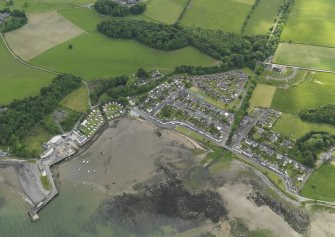 General oblique aerial view of Garlieston, taken from the NE.