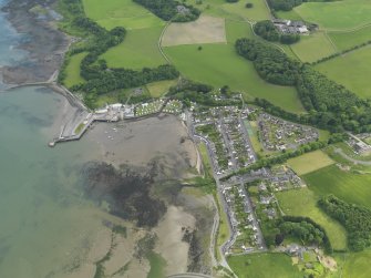 General oblique aerial view of Garlieston, taken from the N.