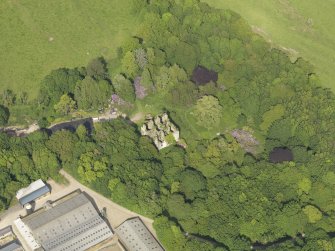 Oblique aerial view of Castlewigg country house, taken from the SW.