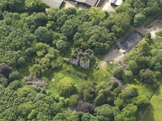 Oblique aerial view of Castlewigg country house, taken from the E.