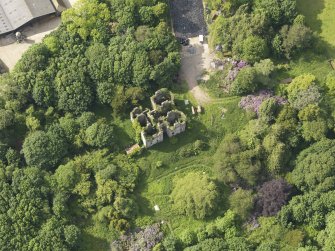 Oblique aerial view of Castlewigg country house, taken from the SSE.