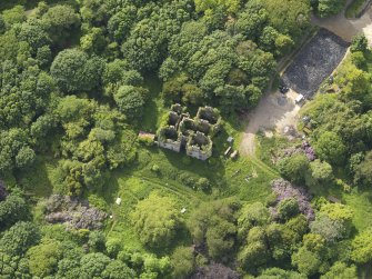 Oblique aerial view of Castlewigg country house, taken from the E.