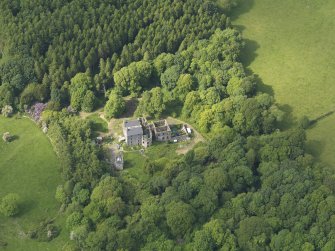 Oblique aerial view of Ravenstone Castle, taken from the S.