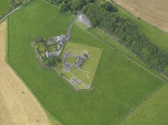 Oblique aerial view of Glenluce Abbey, taken from the S.