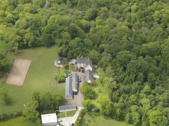 Oblique aerial view of Jerviswood, taken from the E.