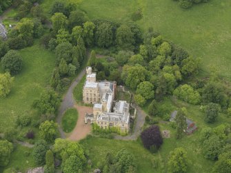 Oblique aerial view of Birkwood House and policies, taken from the E.