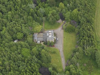 Oblique aerial view of Auchenfail Hall, taken from the WSW.