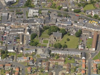 General oblique aerial view of Kilwinning Abbey, taken from the S.