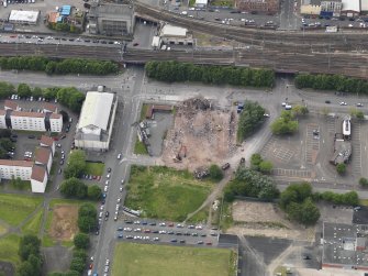 Oblique aerial view of Bedford Social Club and Coliseum Theatre site, taken from the E.