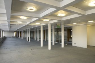 Interior. General view of ground floor office space, taken form SSW