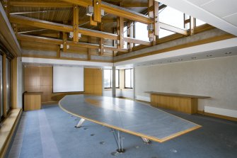 Interior. View of Boardroom on 2nd floor, taken from N