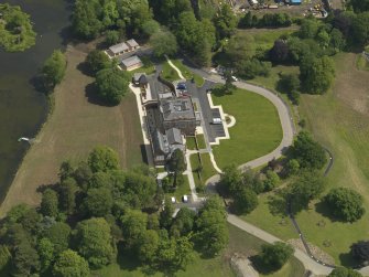 Oblique aerial view of Coodham House, taken from the W.